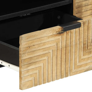 Ντουλάπι τηλεόρασης καφέ 105x33x46 cm από μασίφ ξύλο Mango - Pakobazaar