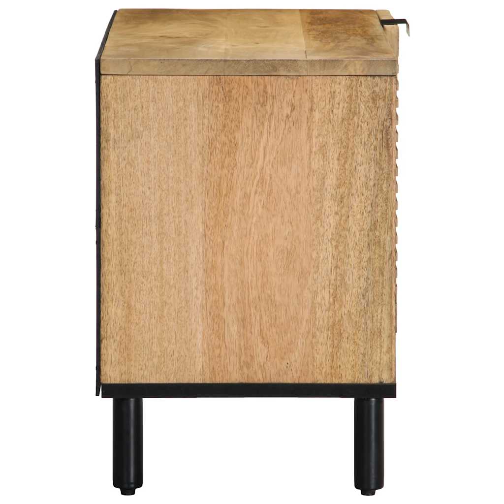 Ντουλάπι τηλεόρασης καφέ 80x31,5x46 cm από μασίφ ξύλο Mango