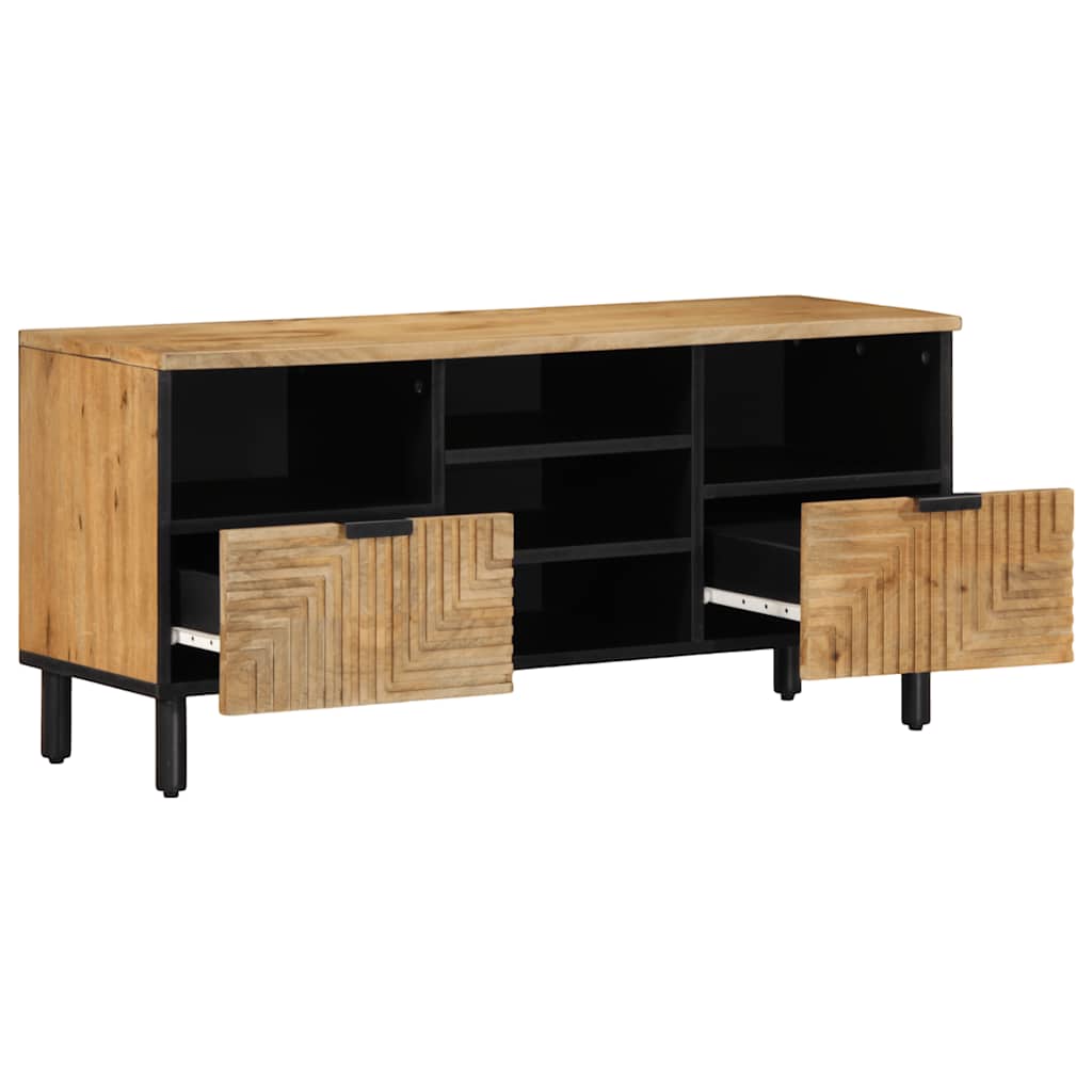 Ντουλάπι τηλεόρασης καφέ 100x33x46 cm μασίφ ξύλο Mango