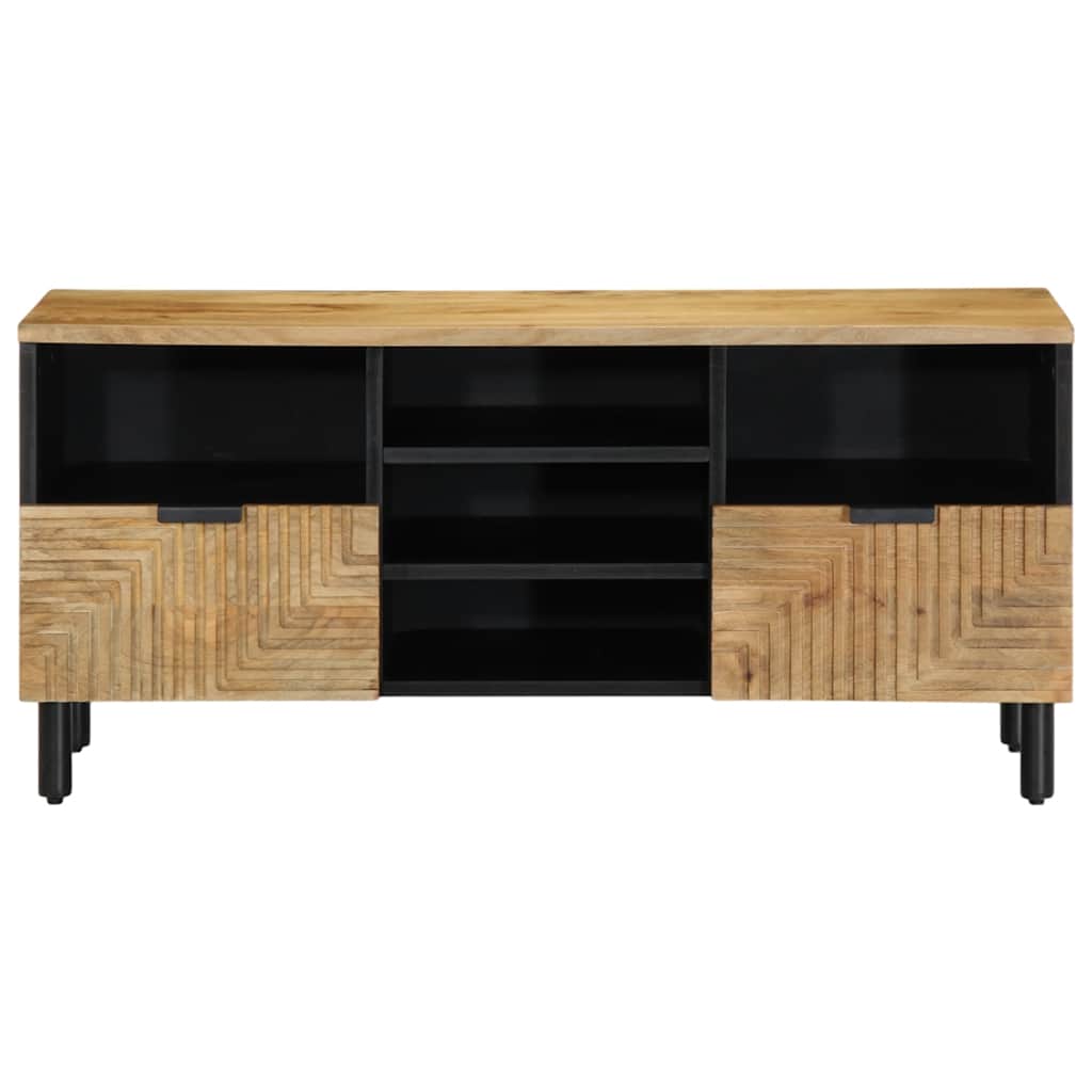 Ντουλάπι τηλεόρασης καφέ 100x33x46 cm μασίφ ξύλο Mango