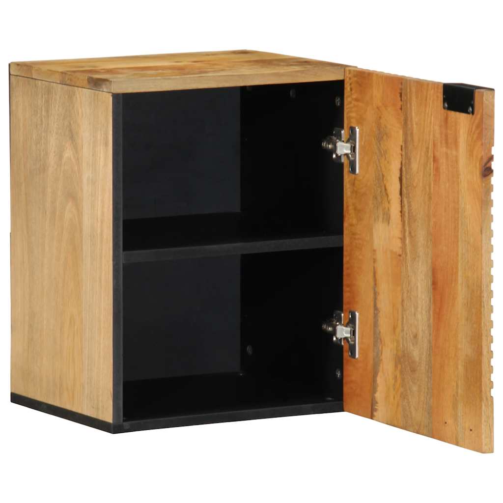 κρεμαστό ντουλάπι μπάνιου καφέ 38x33,5x48 cm μασίφ ξύλο Mango - Pakobazaar