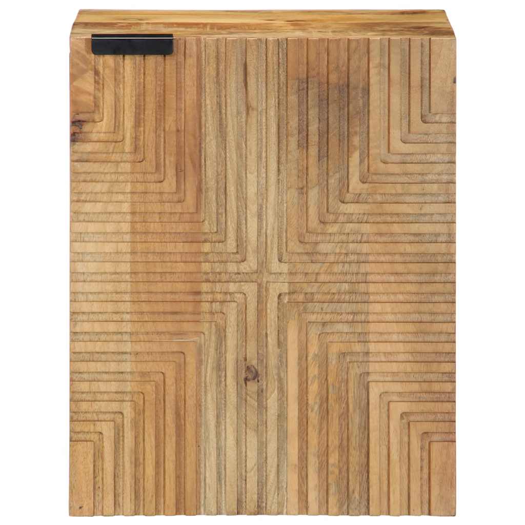 κρεμαστό ντουλάπι μπάνιου καφέ 38x33,5x48 cm μασίφ ξύλο Mango - Pakobazaar
