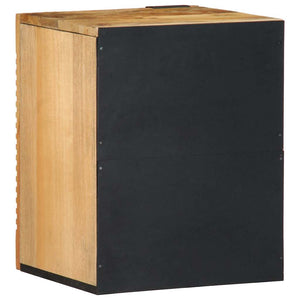 κρεμαστό ντουλάπι μπάνιου καφέ 38x33,5x48 cm μασίφ ξύλο Mango - Pakobazaar