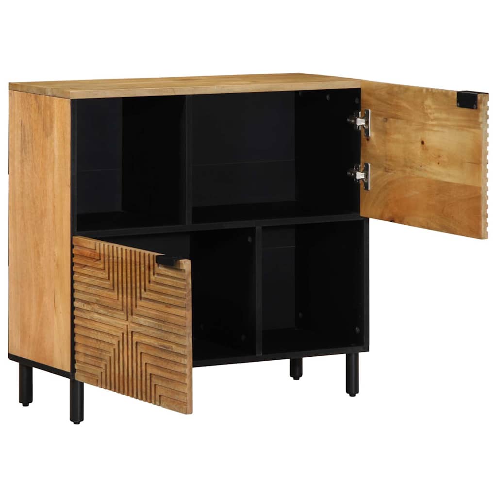 Sideboard καφέ 80x33x75 cm μασίφ ξύλο Mango