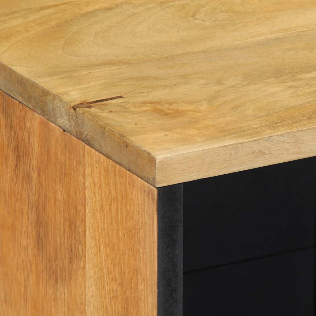 Sideboard καφέ 80x33x75 cm μασίφ ξύλο Mango