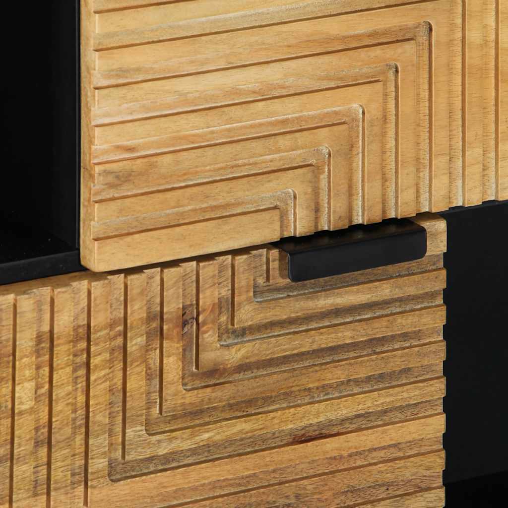 Sideboard καφέ 80x33x75 cm μασίφ ξύλο Mango
