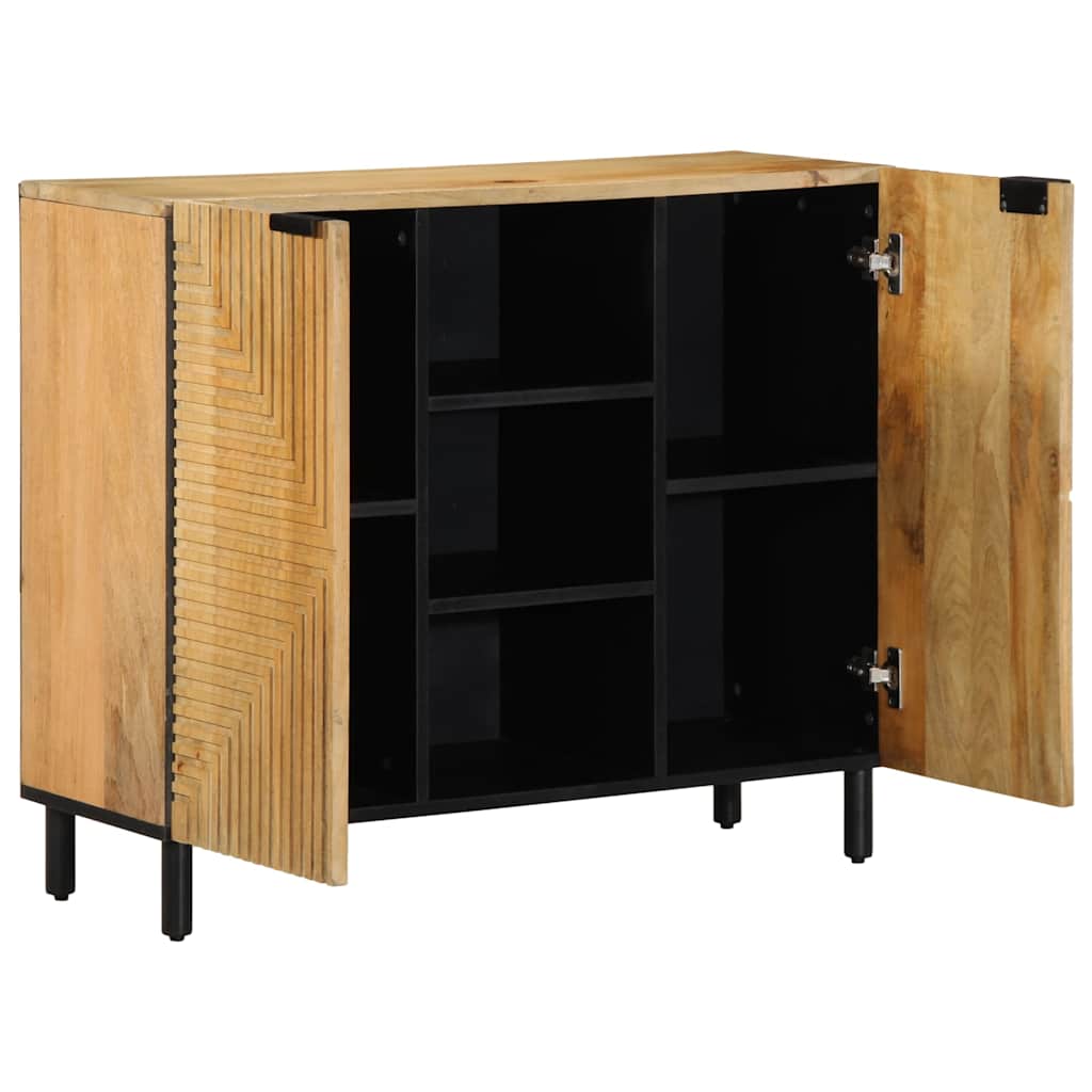 Sideboard καφέ 90x33x75 cm μασίφ ξύλο Mango