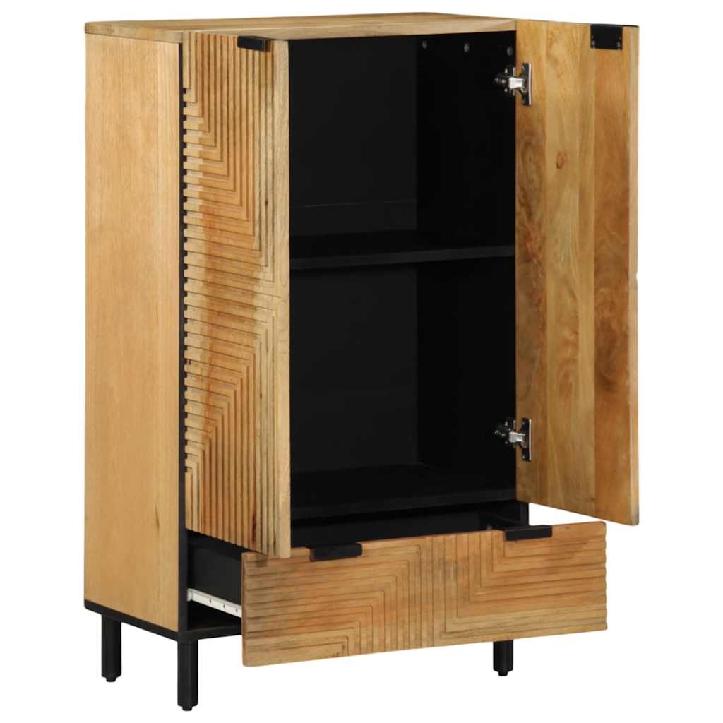 Highboard καφέ 60x33x100 cm μασίφ ξύλο Mango - Pakobazaar