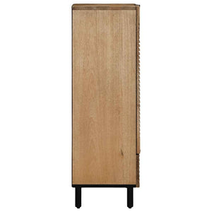 Highboard καφέ 60x33x100 cm μασίφ ξύλο Mango - Pakobazaar