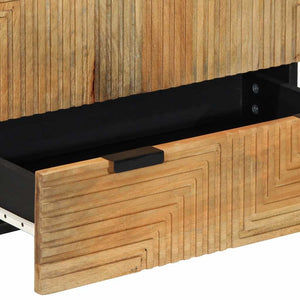 Highboard καφέ 60x33x100 cm μασίφ ξύλο Mango - Pakobazaar