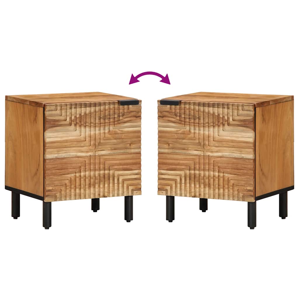 Κομοδίνο 40x33x46 εκ. από Μασίφ Ξύλο Ακακίας - Pakobazaar
