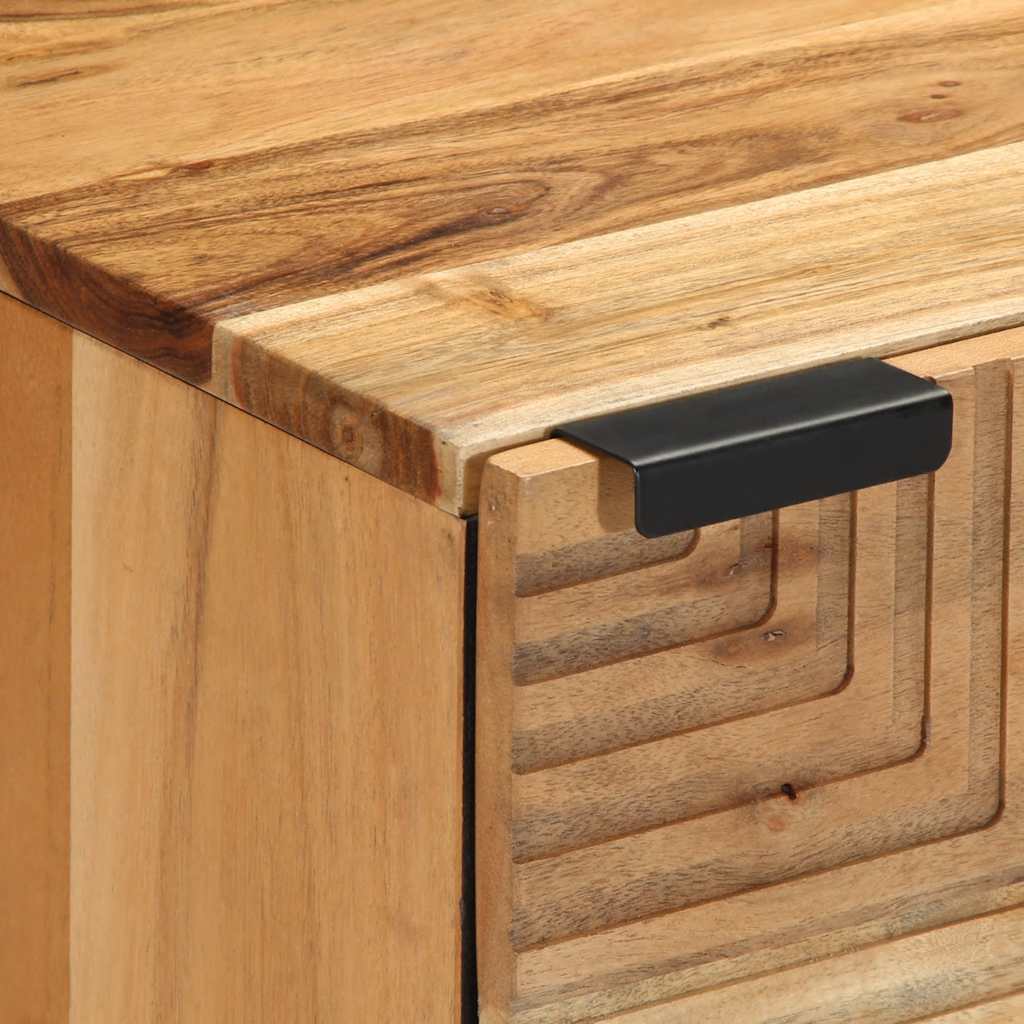Κομοδίνα 2 τεμ. 40x33x46 εκ. από Μασίφ Ξύλο Ακακίας - Pakobazaar