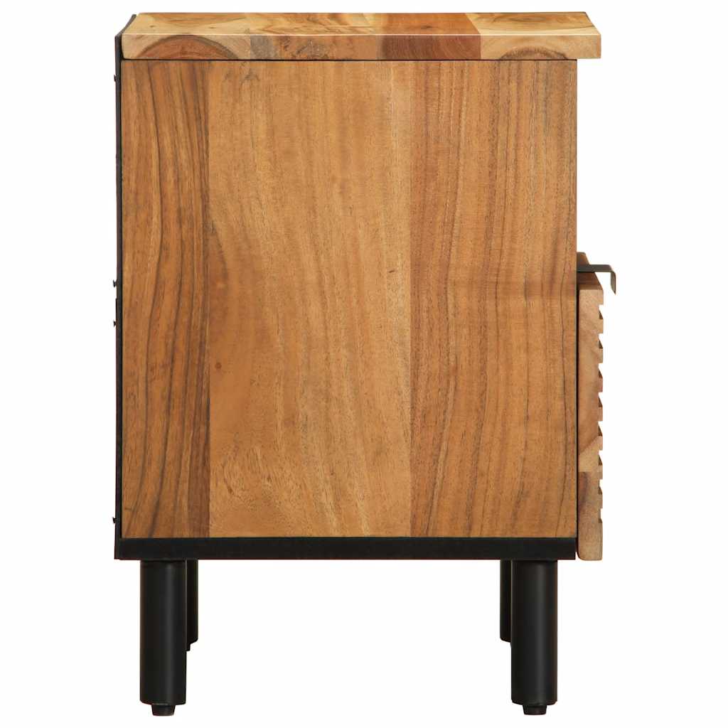Κομοδίνα 2 τεμ. 40x33x46 εκ. από Μασίφ Ξύλο Ακακίας - Pakobazaar