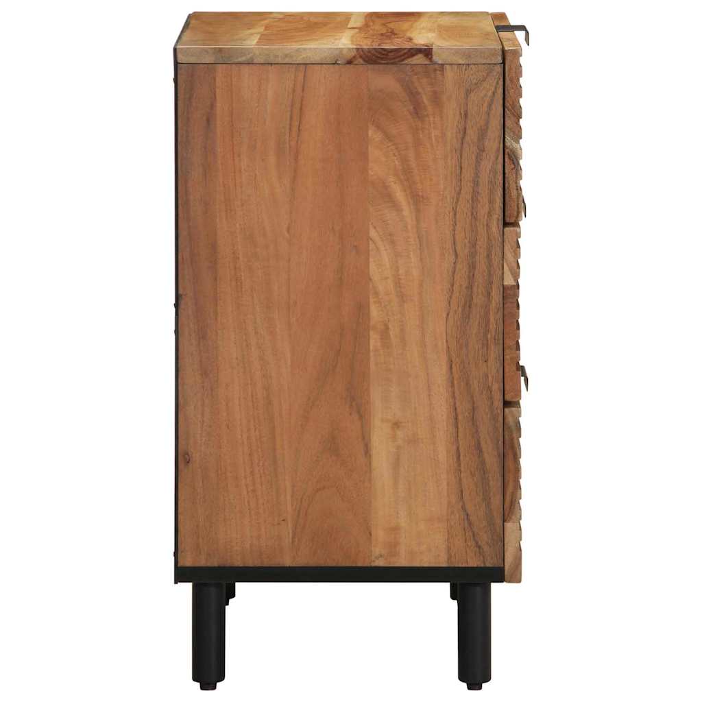 Κομοδίνο με συρτάρι Καφέ 50 x 33 x 62 εκ. Μασίφ ξύλο ακακίας - Pakobazaar