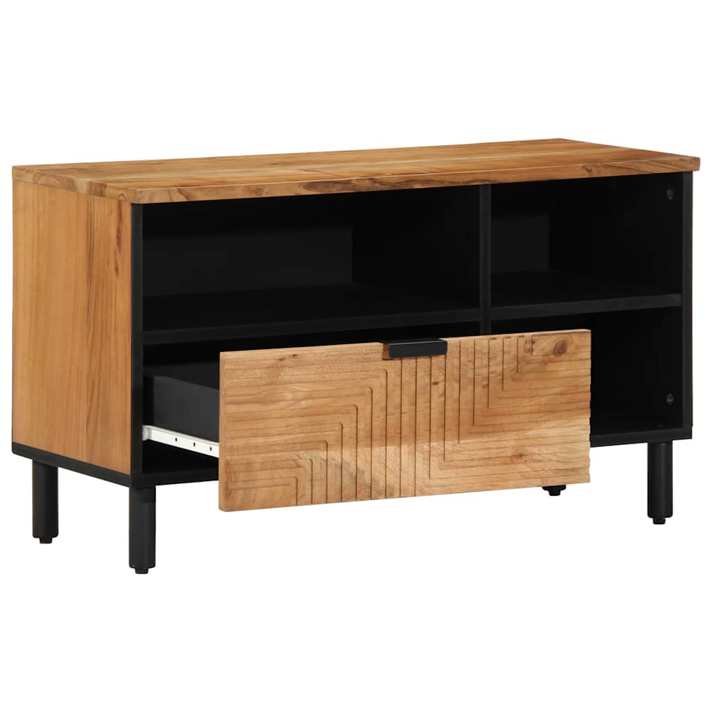 Ντουλάπι TV με συρτάρι Καφέ 80 x 33 x 46 εκ. Στερεό ξύλο μάνγκο