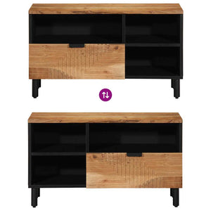 Ντουλάπι TV με συρτάρι Καφέ 80 x 33 x 46 εκ. Στερεό ξύλο μάνγκο