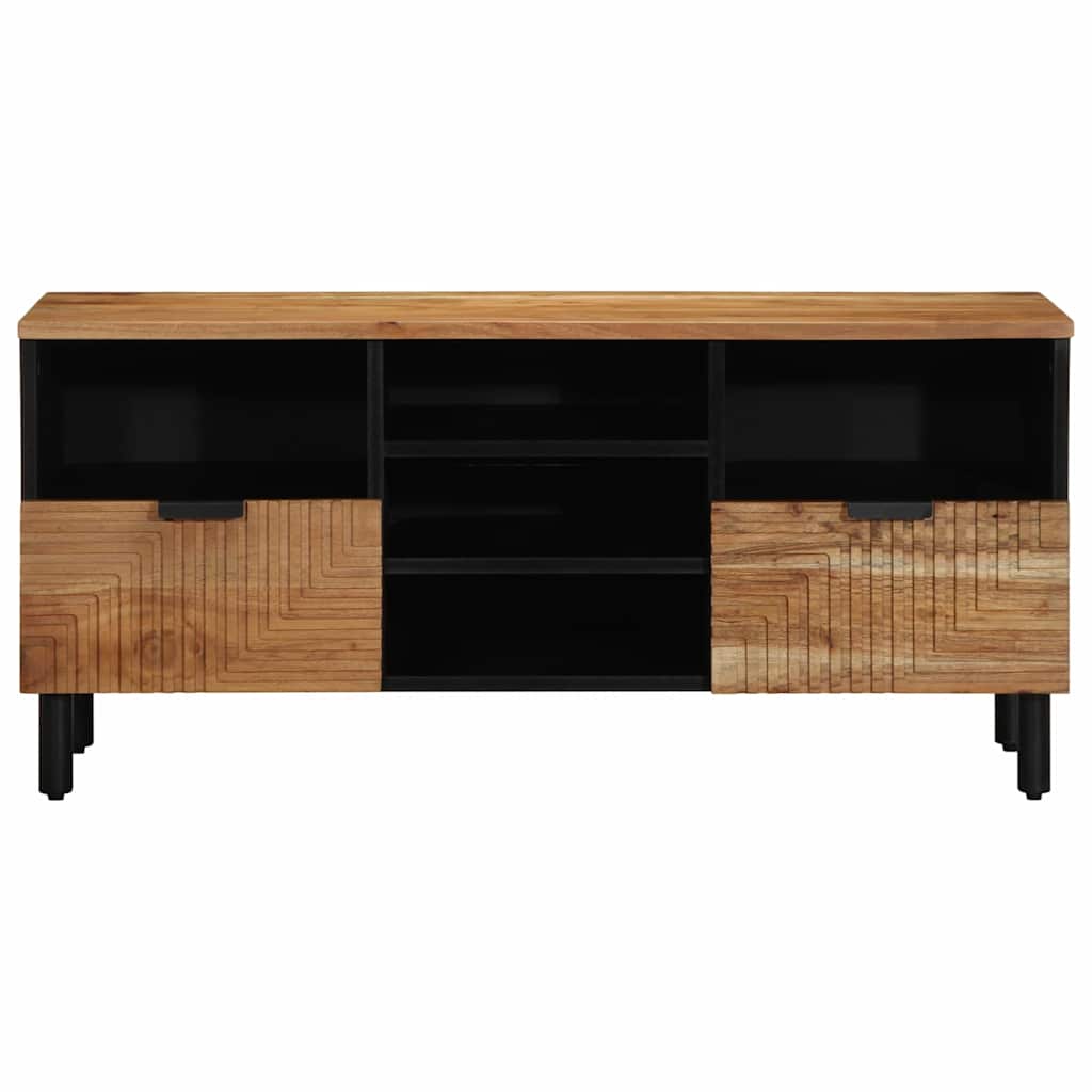 Ντουλάπι TV με ράφι Καφέ 100 x 33,5 x 46 εκ Στερεό ξύλο μάνγκο