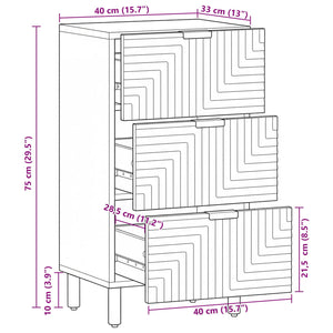Πλαϊνό γραφείο 40 x 33 x 75 εκ - Pakobazaar