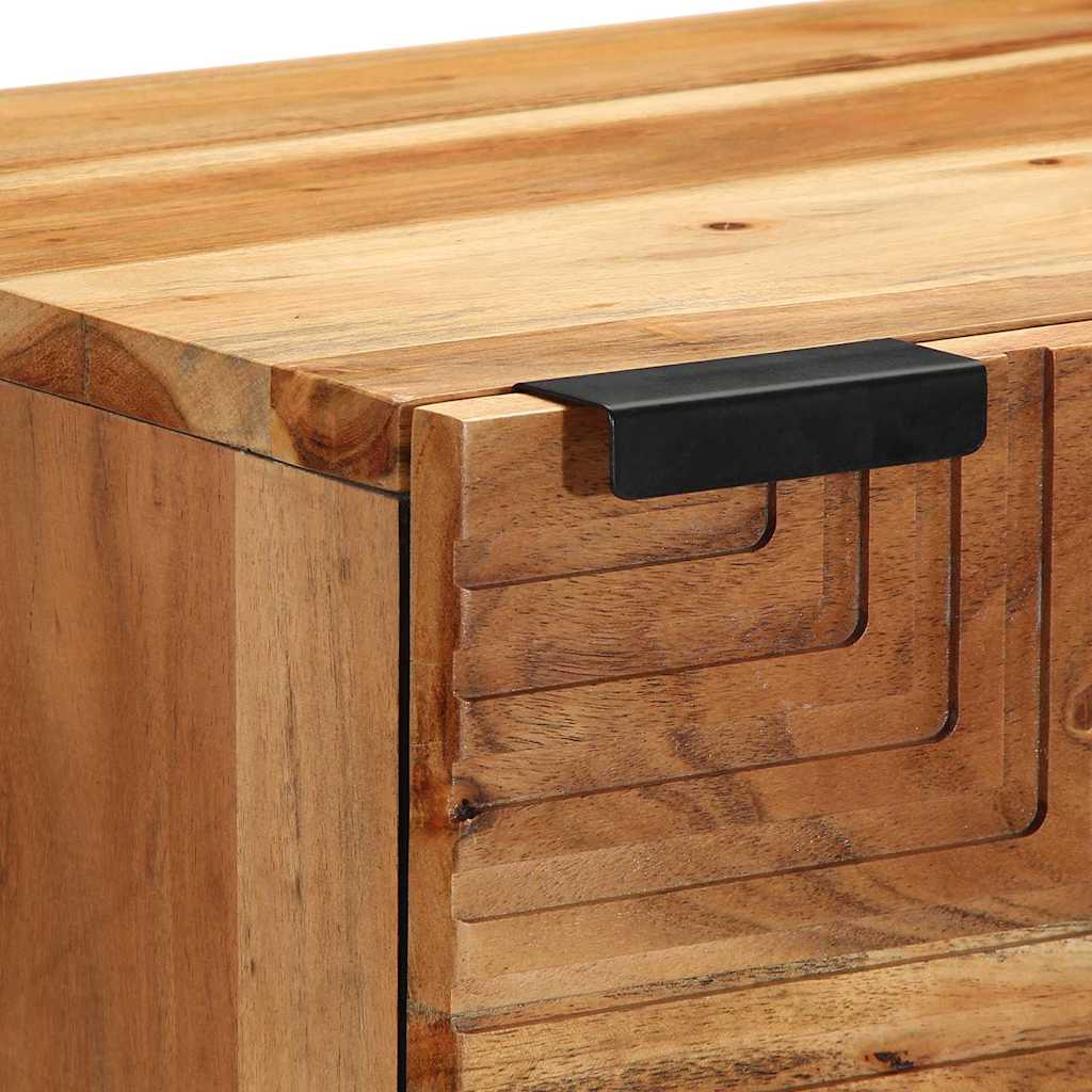Highboard με ράφι Καφέ 40 x 33 x 110 εκ Στερεό ξύλο μάνγκο - Pakobazaar
