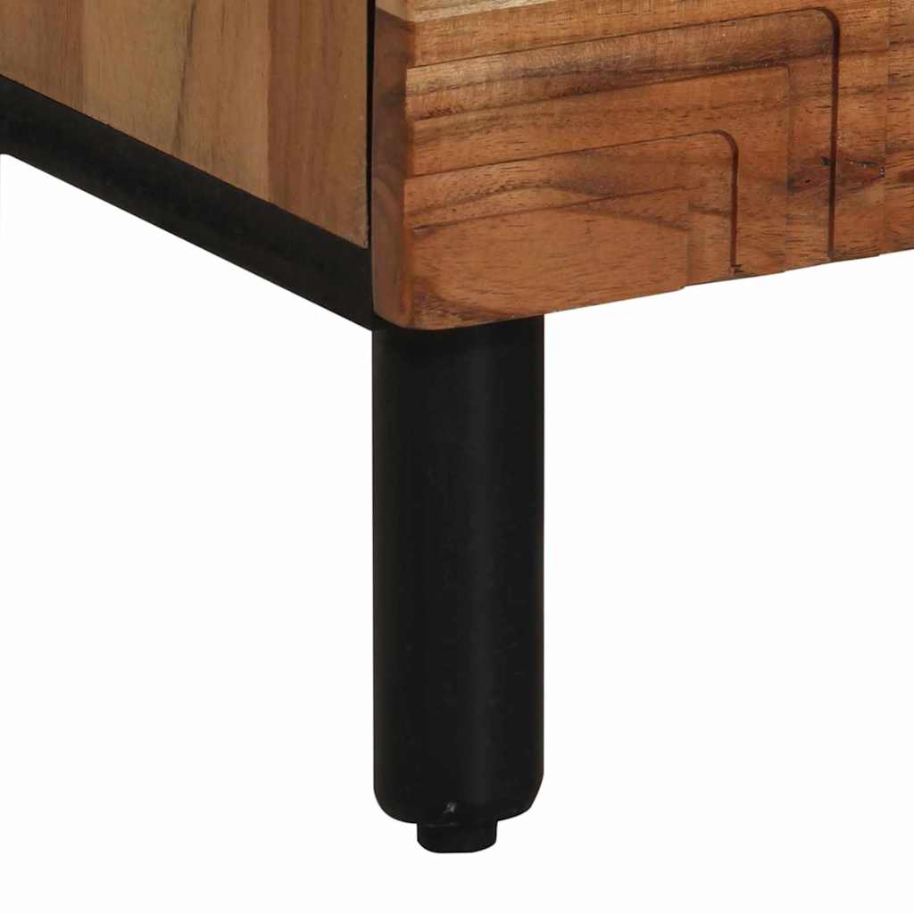 Highboard με ράφι Καφέ 40 x 33 x 110 εκ Στερεό ξύλο μάνγκο - Pakobazaar