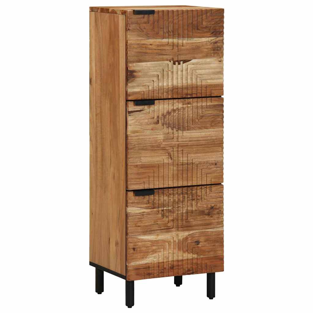 Highboard με ράφι Καφέ 40 x 33 x 110 εκ Στερεό ξύλο μάνγκο - Pakobazaar