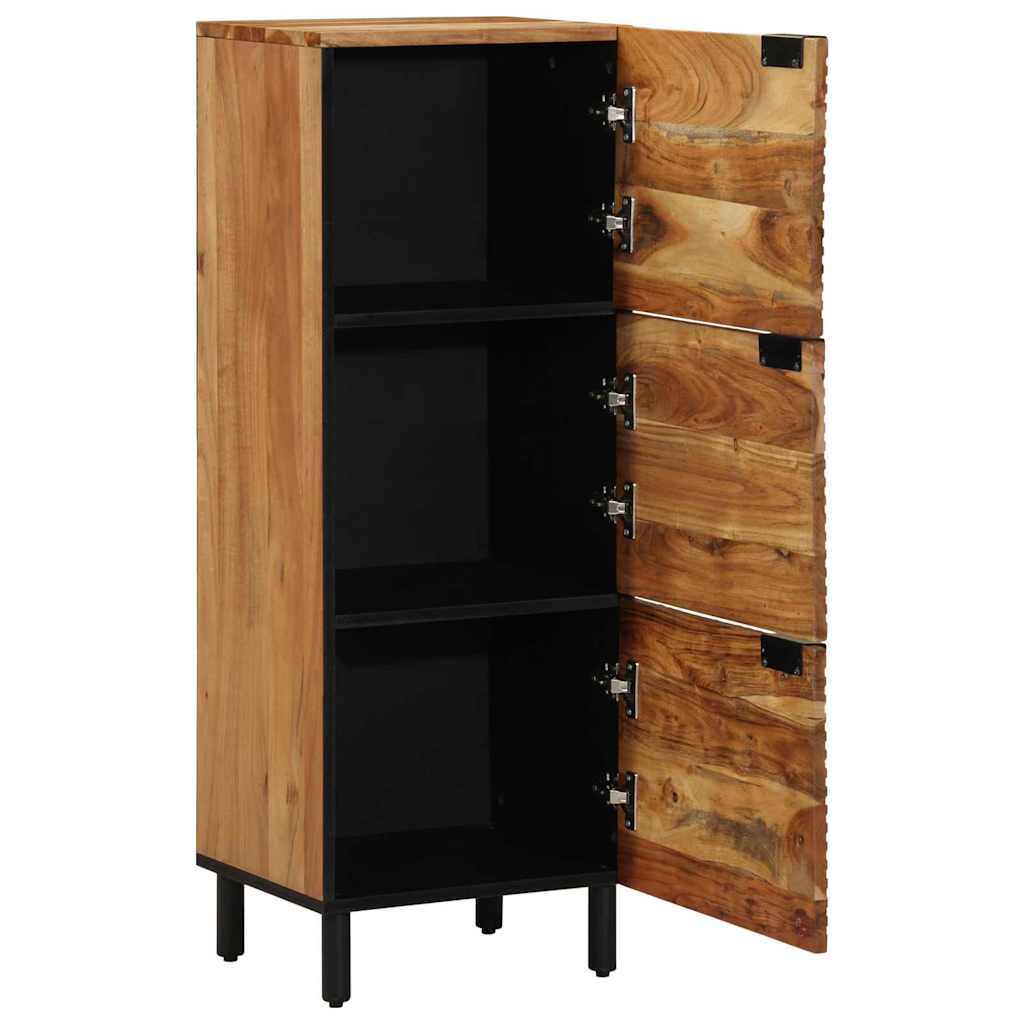 Highboard με ράφι Καφέ 40 x 33 x 110 εκ Στερεό ξύλο μάνγκο - Pakobazaar