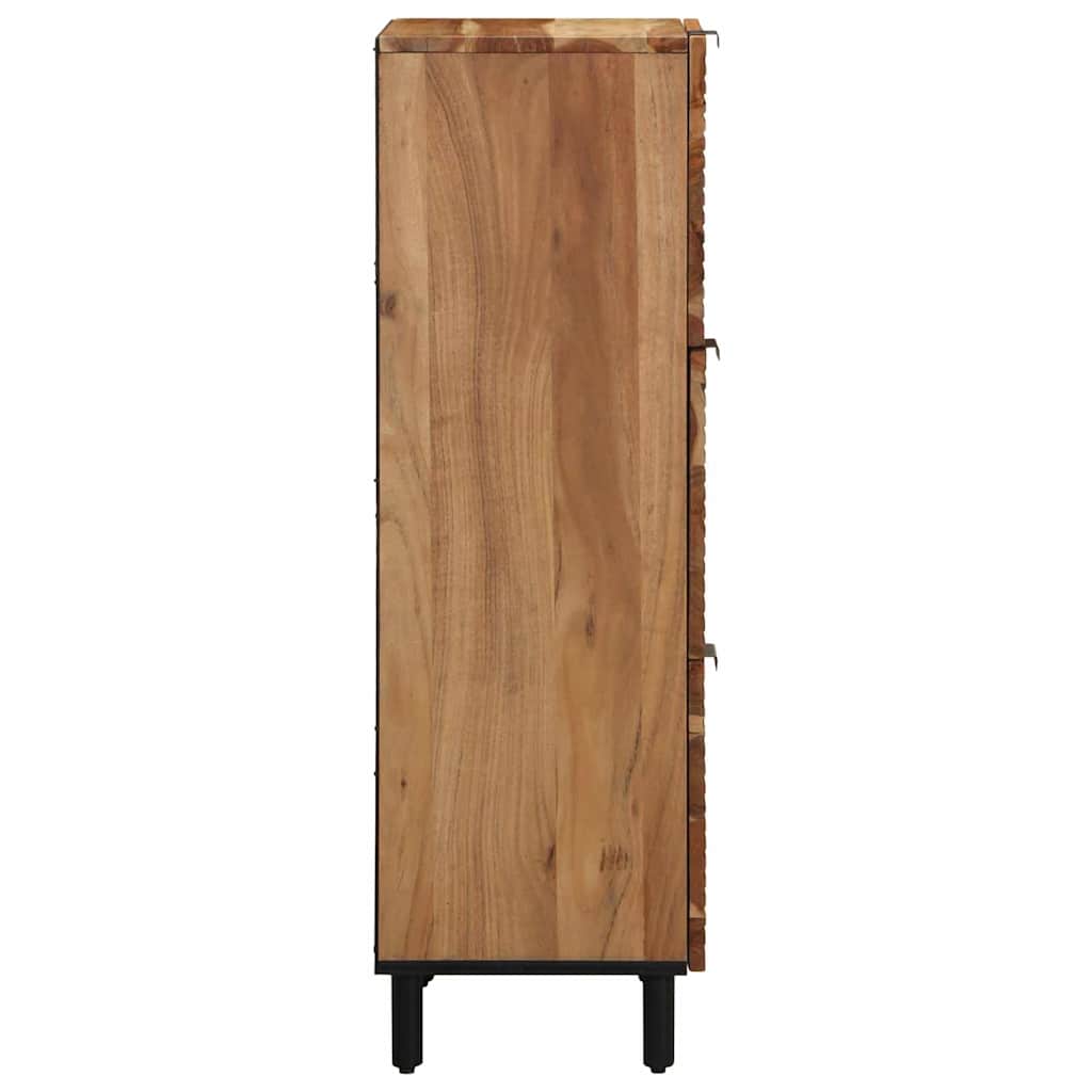 Highboard με ράφι Καφέ 40 x 33 x 110 εκ Στερεό ξύλο μάνγκο - Pakobazaar