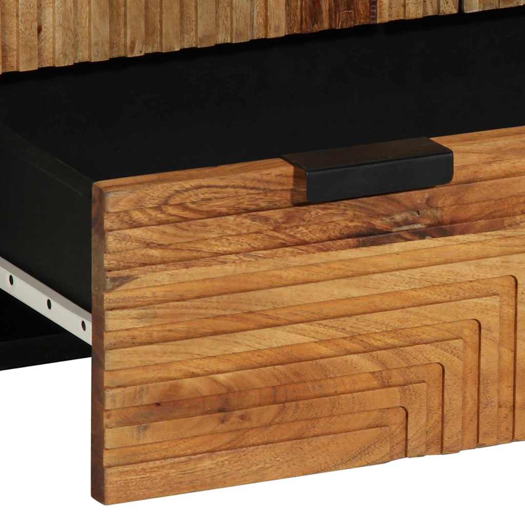 Highboard με συρτάρι Καφέ 60 χ 33 χ 100 εκ Στερεό ξύλο μάνγκο