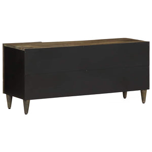 ντουλάπι τηλεόρασης  ανοιχτό γκρι 105x33,5x46cm μασίφ ξύλο Mango