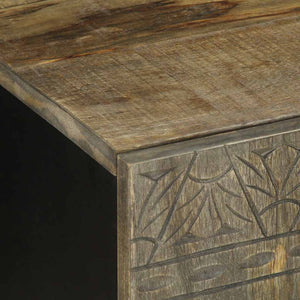 ντουλάπι τηλεόρασης  ανοιχτό γκρι 105x33,5x46cm μασίφ ξύλο Mango