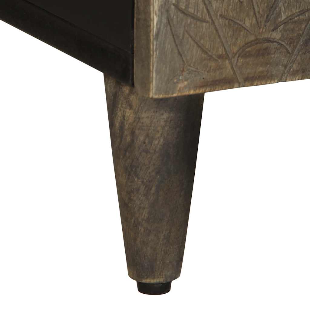 ντουλάπι τηλεόρασης  ανοιχτό γκρι 105x33,5x46cm μασίφ ξύλο Mango