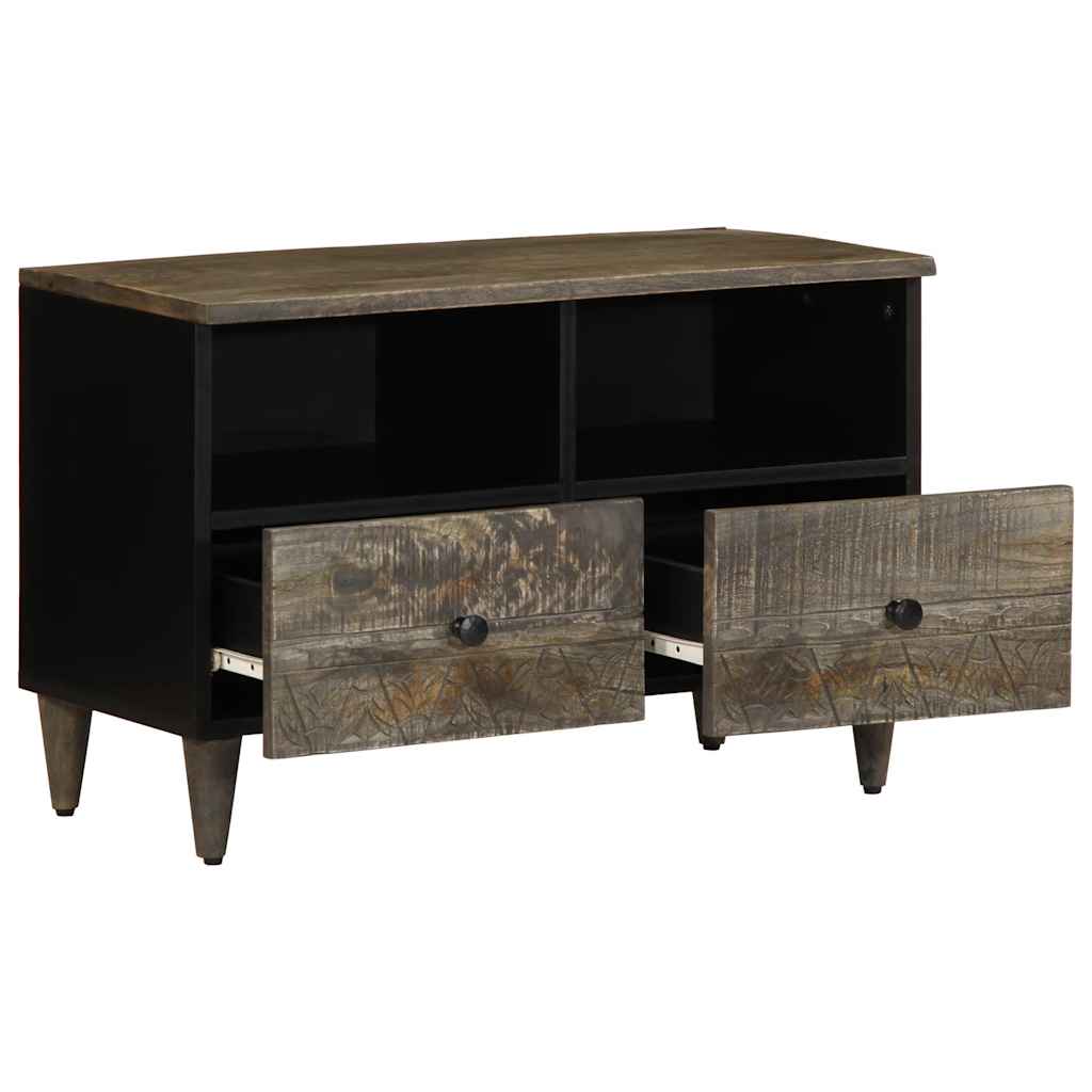 Ντουλάπι τηλεόρασης ανοιχτό γκρι 70x33,5x46 cm μασίφ ξύλο Mango