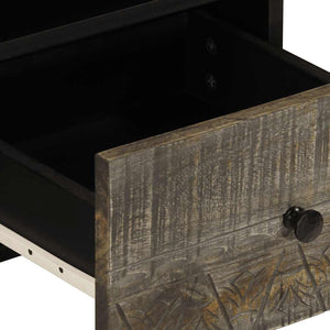 Ντουλάπι τηλεόρασης ανοιχτό γκρι 70x33,5x46 cm μασίφ ξύλο Mango