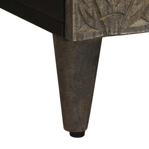 Ντουλάπι τηλεόρασης ανοιχτό γκρι 70x33,5x46 cm μασίφ ξύλο Mango