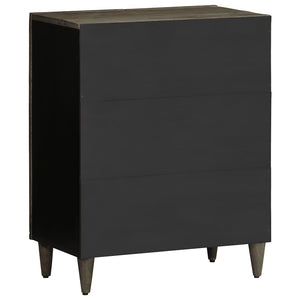Sideboard ανοιχτό γκρι 60x33,5x75 cm μασίφ ξύλο Mango