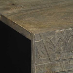 Sideboard ανοιχτό γκρι 60x33,5x75 cm μασίφ ξύλο Mango