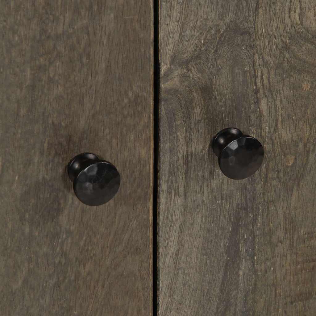 Sideboard ανοιχτό γκρι 60x33,5x75 cm μασίφ ξύλο Mango