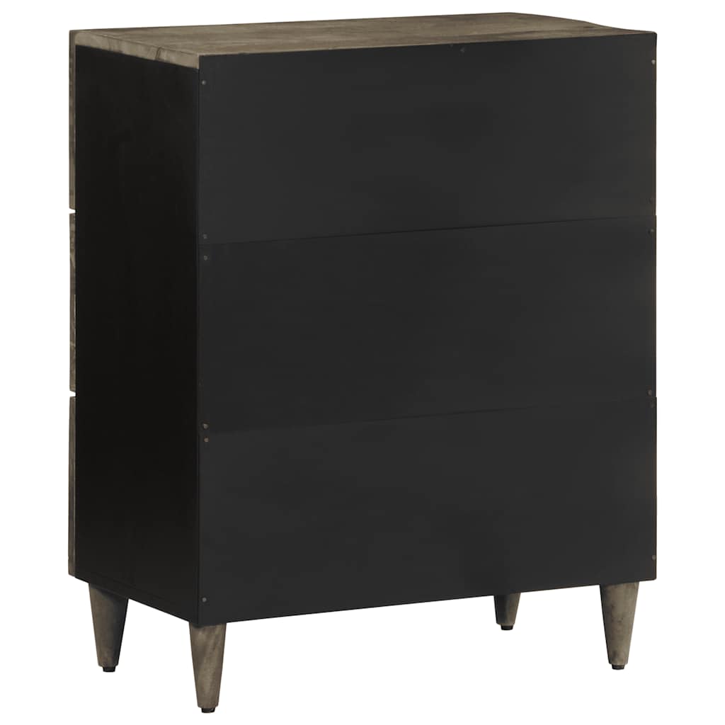 Sideboard ανοιχτό γκρι 60x33,5x75 cm μασίφ ξύλο Mango - Pakobazaar