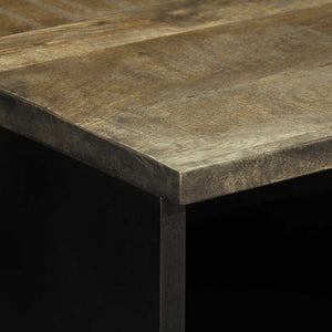 Κομοδίνα 2 τεμάχια ανοιχτό γκρι 40x33x46 cm μασίφ ξύλο Mango
