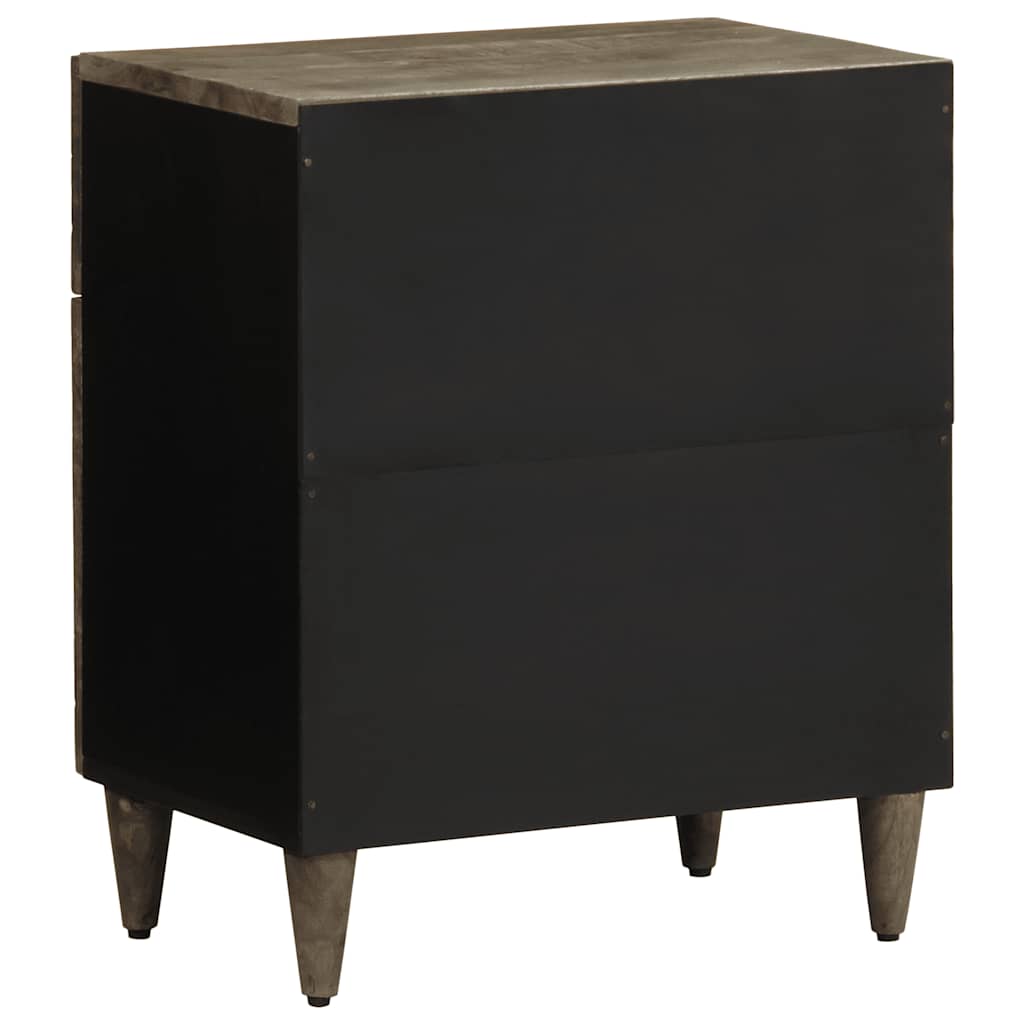κομοδίνο ντουλάπι ανοιχτό γκρι 50x33x60 cm μασίφ ξύλο Mango - Pakobazaar