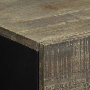 κομοδίνο ντουλάπι ανοιχτό γκρι 50x33x60 cm μασίφ ξύλο Mango - Pakobazaar