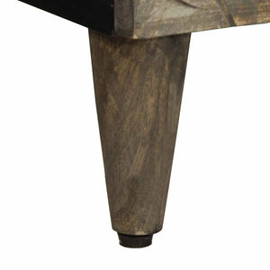 κομοδίνο ντουλάπι ανοιχτό γκρι 50x33x60 cm μασίφ ξύλο Mango - Pakobazaar
