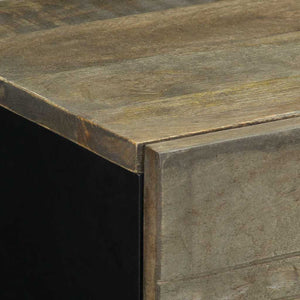 κομοδίνο ντουλάπι ανοιχτό γκρι 50x33x60 cm μασίφ ξύλο Mango - Pakobazaar