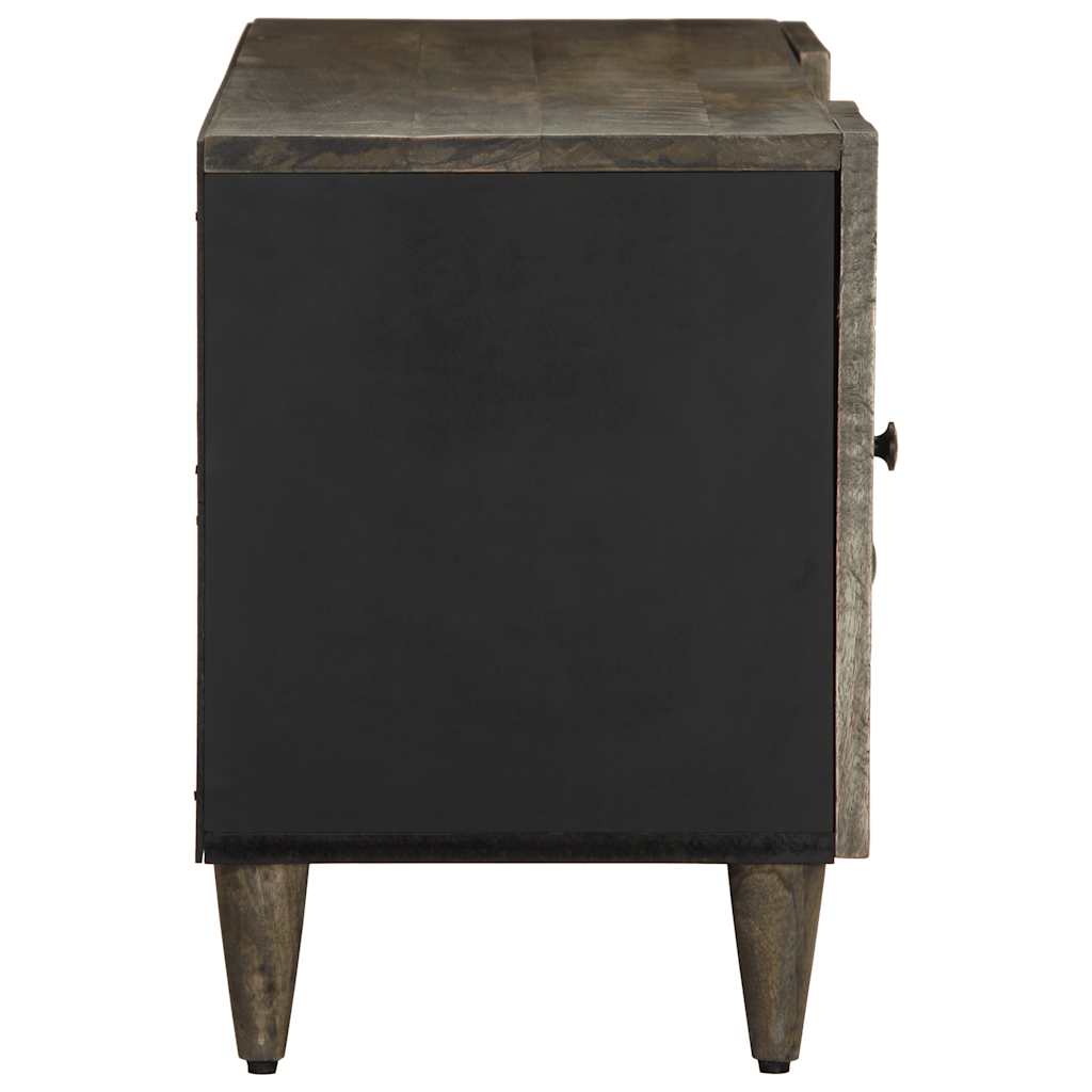 ντουλάπι τηλεόρασης  ανοιχτό γκρι 105x33,5x46cm μασίφ ξύλο Mango