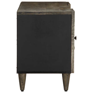 ντουλάπι τηλεόρασης  ανοιχτό γκρι 105x33,5x46cm μασίφ ξύλο Mango