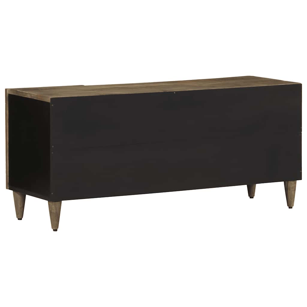 ντουλάπι τηλεόρασης  ανοιχτό γκρι 105x33,5x46cm μασίφ ξύλο Mango