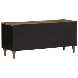 ντουλάπι τηλεόρασης  ανοιχτό γκρι 105x33,5x46cm μασίφ ξύλο Mango
