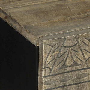 ντουλάπι τηλεόρασης  ανοιχτό γκρι 105x33,5x46cm μασίφ ξύλο Mango