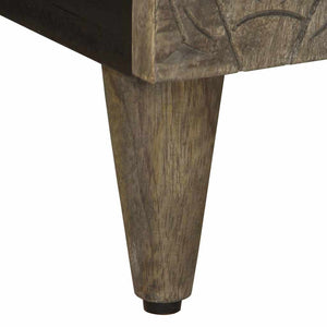 ντουλάπι τηλεόρασης  ανοιχτό γκρι 105x33,5x46cm μασίφ ξύλο Mango