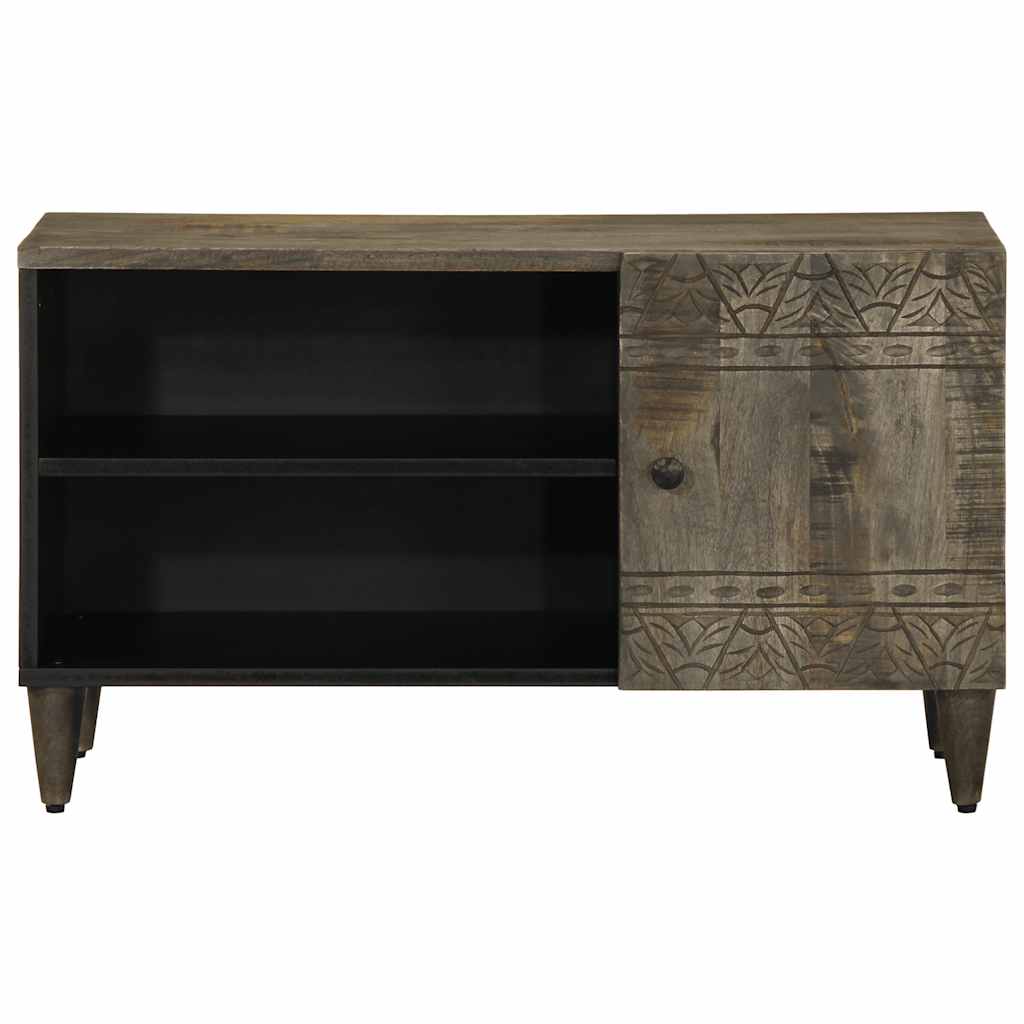 Ντουλάπι τηλεόρασης ανοιχτό γκρι 80x31,5x46 cm μασίφ ξύλο Mango